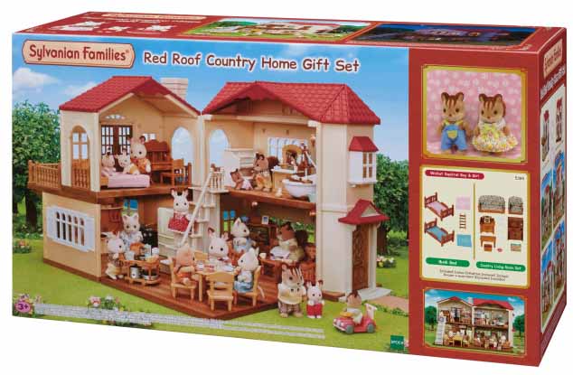 Sylvanian families большой дом со светом и мебелью