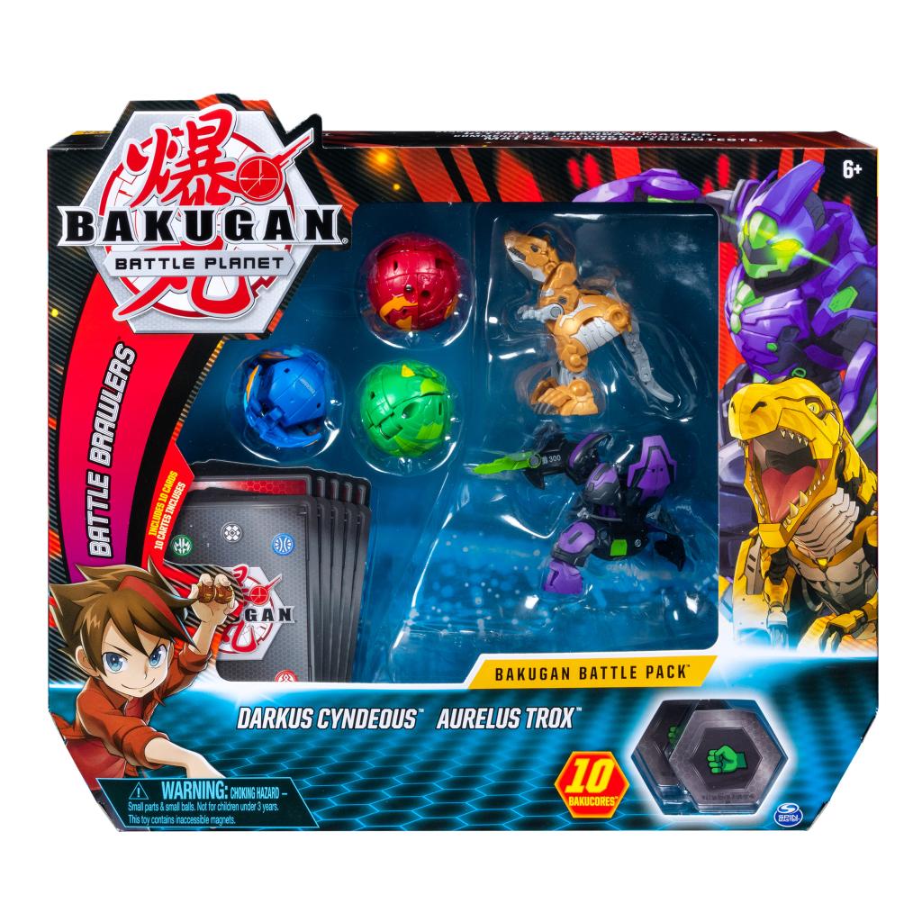 Spin master большой игровой набор bakugan даркус циндеус и аврелиус трокс /  разноцветный