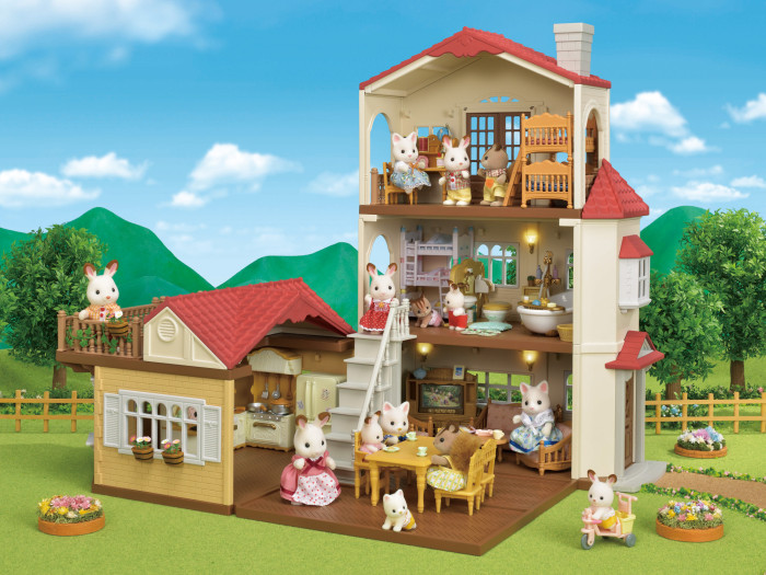 Sylvanian families большой дом с мебелью