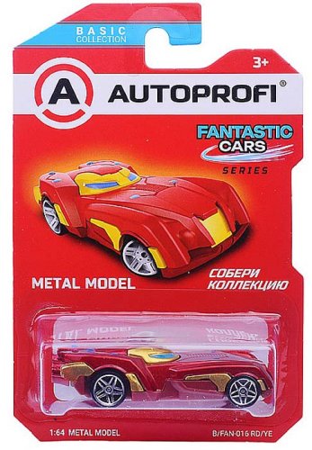 Autoprofi Машинка коллекционная 1:64 Fantastic Cars / цвет красный-желтый