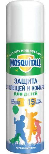 Mosquitall Аэрозоль "Нежная защита" от клещей, 150 мл