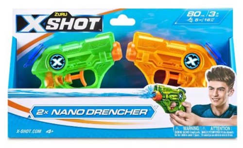 Zuru Водный бластер X-Shot Water Nano Drencher, 2 штуки