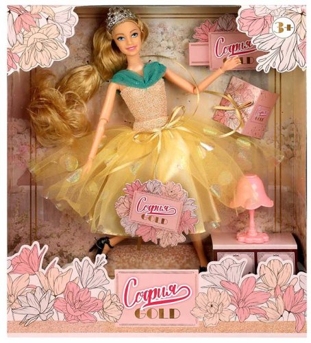 Карапуз Коллекционная кукла «София gold», с аксессуарами, 29 см