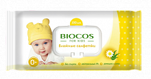 BioCos Влажные салфетки для детей с клапаном, уп.100