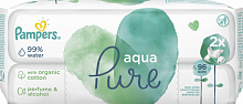 Pampers Детские влажные салфетки Aqua Pure, 96 штук (2x48)