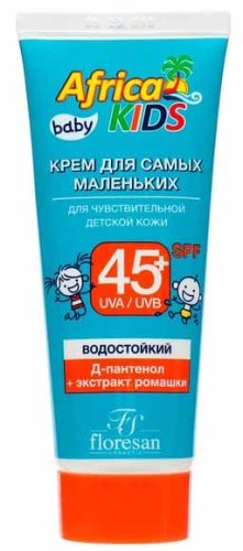 Africa kids Детский крем для чувствительной кожи SPF 45+, 50 мл