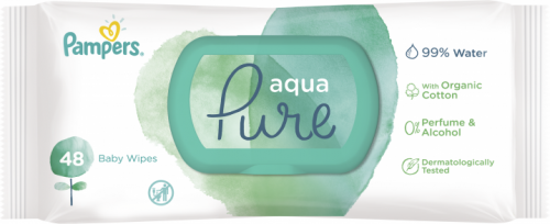 Pampers Детские влажные салфетки Aqua Pure, 48 штук