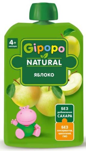 Gipopo Пюре Яблоко, с 4 месяцев, 90 г